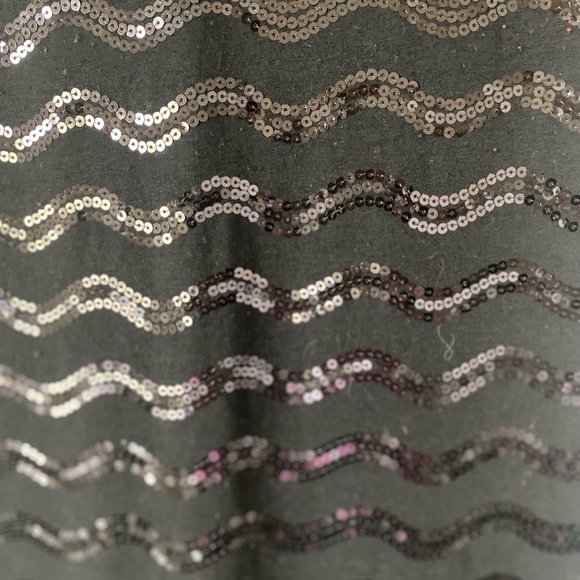 Xhilararion Women’s Short Sleeve Little Black Sequence Mini Dress Size Medium - Picture 10 of 16